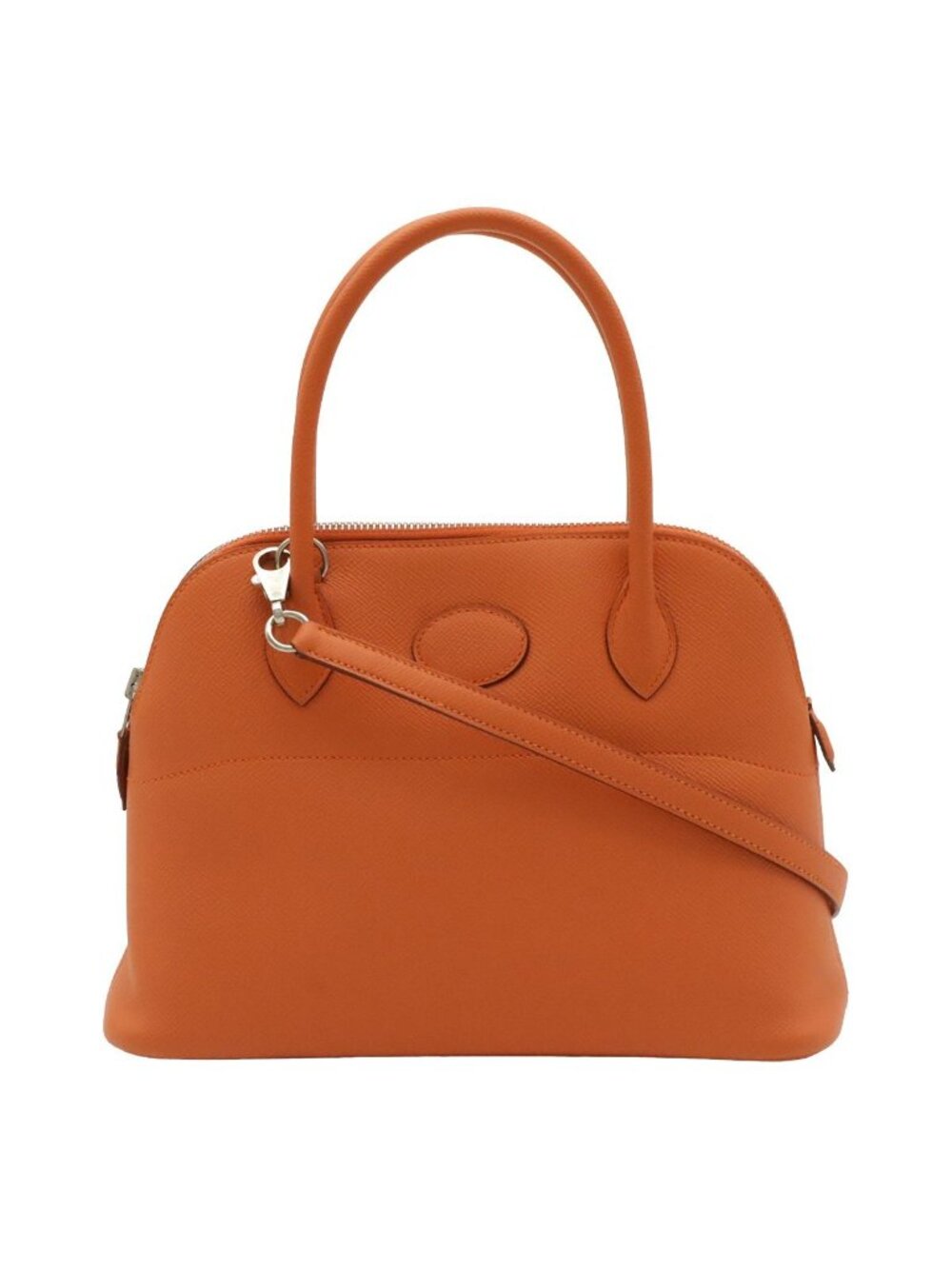 Hermes Bolide 27 Mini Bag 2-Way Veau Epsom Orange Silver